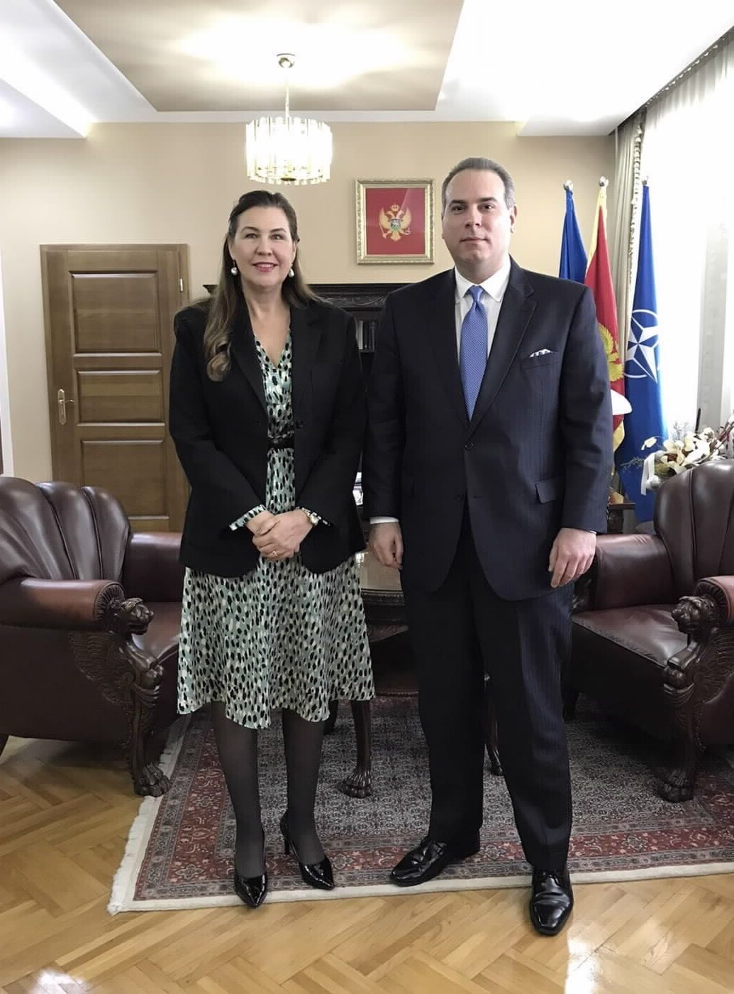 Ministar Ivanovi Sa Ambasadorkom Ben David Vedska Eli Crnu Goru U Eu