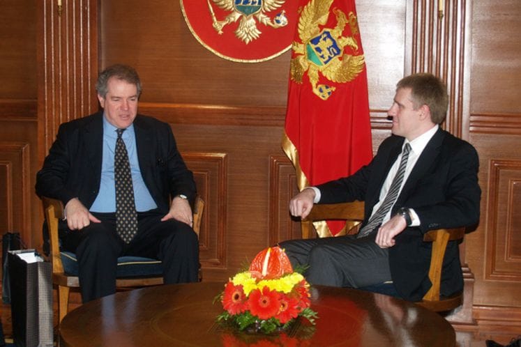 Saopštenje: Potpredsjednik Vlade i ministar finansija, dr Igor Lukšić, sastao se danas sa članom Evropskog parlamenta i stalnim izvjestiocem za Crnu Goru, Čarlsom Tanokom