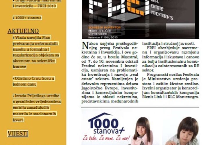 Informativni bilten Ministarstva uređenja prostora i zaštite životne sredine - br.6