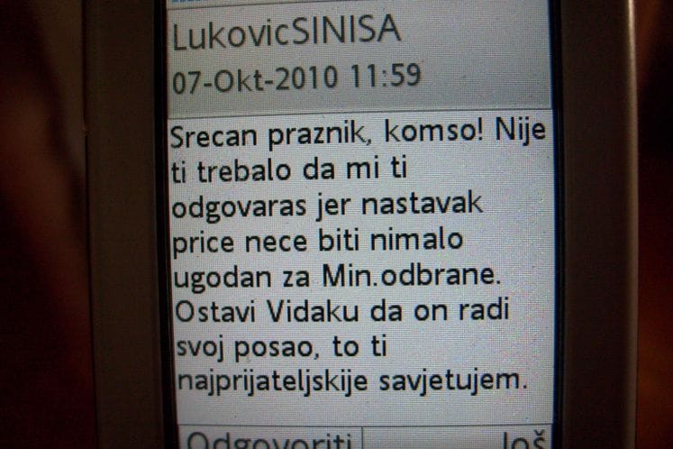 Saopštenje Ministarstva odbrane povodom tekstova novinara dnevnog lista Vijesti Siniše Lukovića