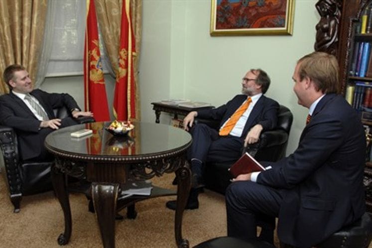 Press Release: Deputy Prime Minister and Finance Minister Mr. Igor Lukšić, PhD, met with the Ambassador of the Kingdom of Holland, H.E. Ronald van Dartel