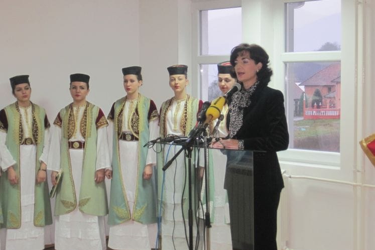 Obraćanje pomoćnika ministra rada i socijalnog staranja Snežane Mijušković prilikom svečanog otvaranja Doma starih u Bijelom Polju.