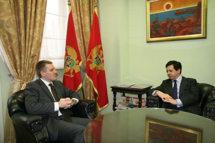 Deputy Prime Minister and Finance Minister , Mr. Igor Lukšić, PhD ., met with the Ambassador of the Ambassador of the Kingdom of Spain, Mr. Palacio Españu
