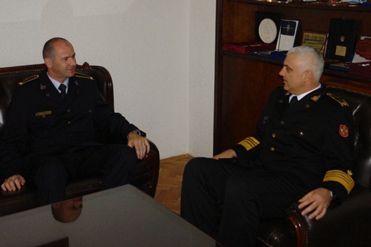 Načelnik Generalštaba Vojske Crne Gore viceadmiral Dragan Samardžić primio majora Tonija Siča prije njegovog odlaska na jednogodišnje školovanje u Sjedinjenim Američkim Državama