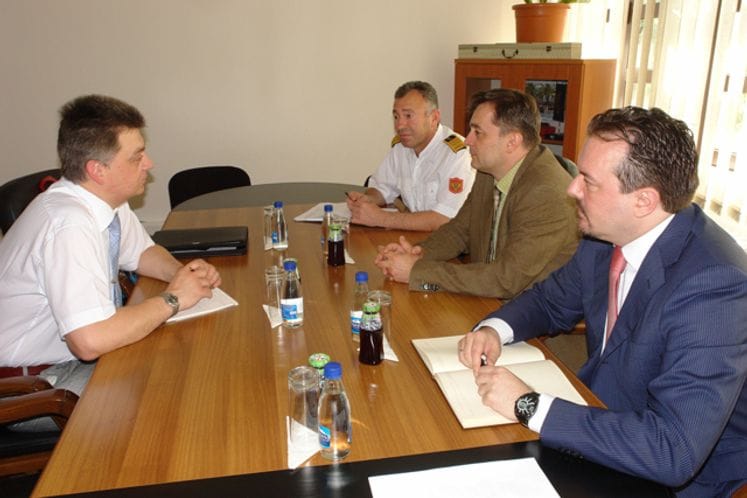 Pomoćnik ministra za politiku odbrane Draško Jovanovic sastao sa vojnim atašeom Ukrajine pukovnikom Volodimirom Opanasiukom