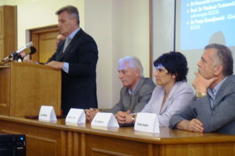 Govor ministra zdravlja doc.dr Miodraga Radunovića na otvaranju Međunarodnog stručno-naučnog skupa onkologa na Medicinskom fakultetu