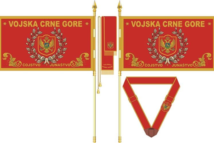 Nove zastave Vojske Crne Gore i zastave jedinica Vojske Crne Gore