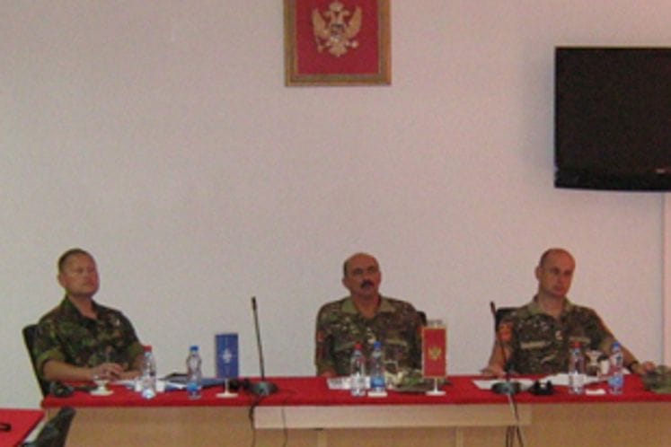 Glavna planska konferencija za vježbu ,,Odlučan korak – 01“ u kasarni „Milovan Šaranović“ u Danilovgradu