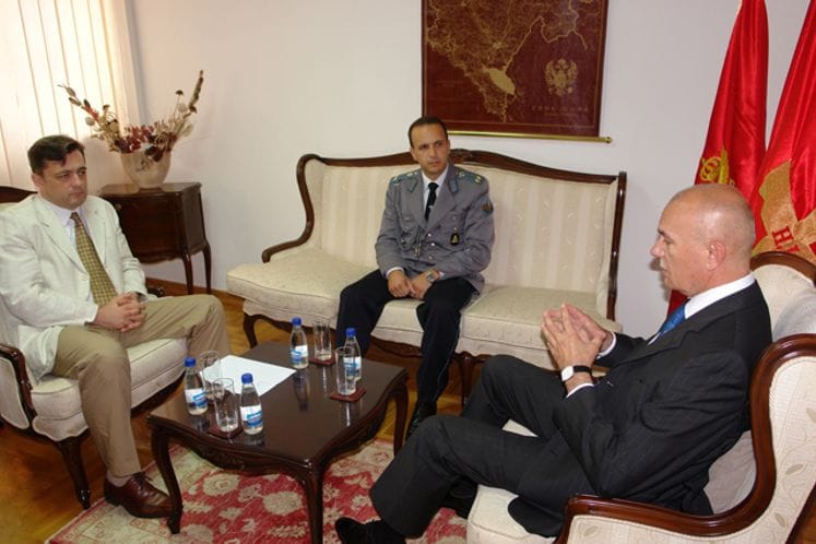 Ministar odbrane Boro Vučinić primio vojnog atašea Republike Bugarske potpukovnika Emila Šipočkog