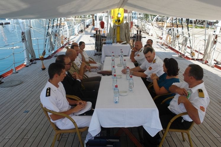 Školski brod Ratne Mornarice Italije "Palinuro" uplovio je danas u luku Tivat