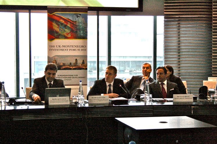 London: the Deputy Prime Minister and Finance Minister, Mr. Igor Lukšić, PhD., took part in the First British - Montenegrin Investment Forum