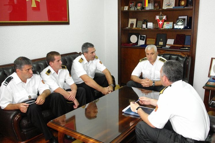 Načelnik Generalštaba Vojske Crne Gore viceadmiral Dragan Samardžić primio predstavnike Mornarice Vojske Crne Gore uoči njihovog učešća na vježbama ADRION LIVEX 2010 i ADRION CAX 2010
