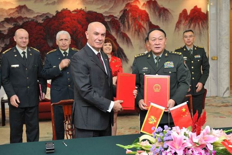 Minister Vucinic meets Lt.-Gen. Liang Guang, Chinese Minister of Defence