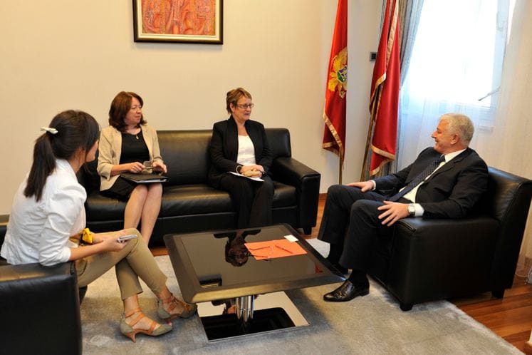 Potpredsjednik Vlade i ministar pravde Duško Marković primio šeficu Kancelarije UNHCR u Podgorici Britu Heleland