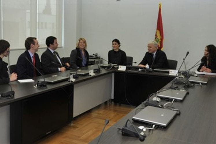 Potpredsjednik Vlade i ministar pravde Duško Marković primio u oproštajnu posjetu potpredsjednicu Nacionalnog demokratskog instituta Šeri Brajan