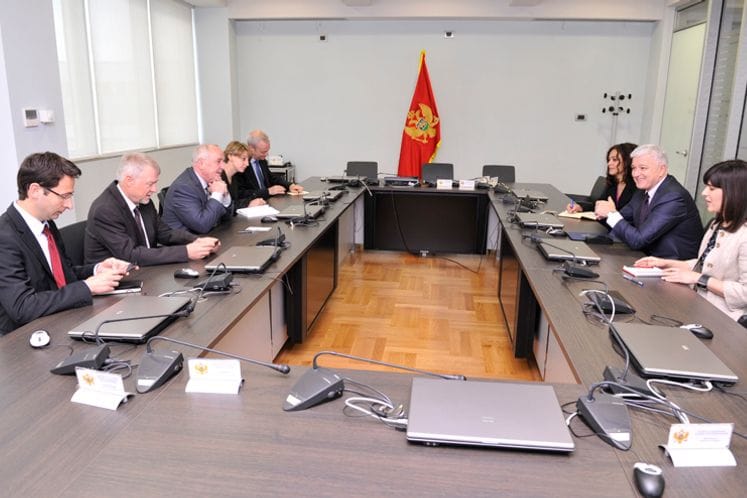 Potpredsjednik Vlade za politički sistem, unutrašnju i spoljnu politiku i ministar pravde Duško Marković razgovarao sa Pjerom Mirelom direktorom za Zapadni Balkan u Generalnom direktoratu Evropske komisije za proširenje