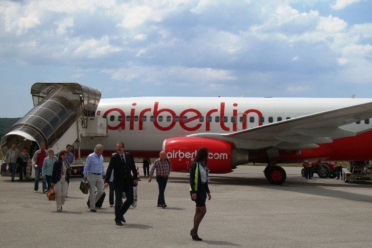 Saopštenje: Prvi avion “Air Berlina“ sletio na Tivatski aerodrom