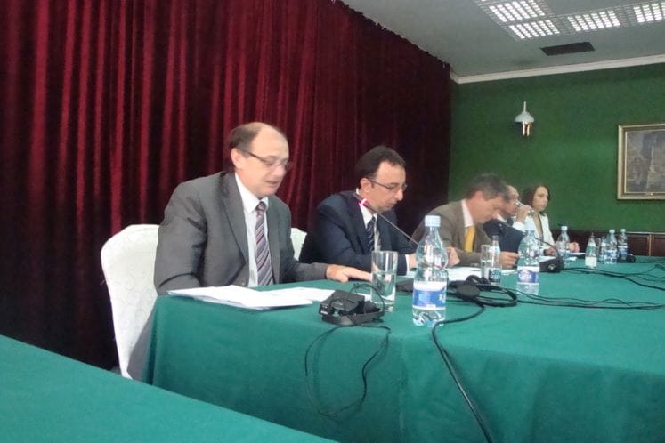 Izlaganje vođe projekta Tehničke pomoći Evropske unije u cilju unapređenja poslovnog okruženja za mala i ruralna preduzeća (BESRE), Petera Milforda