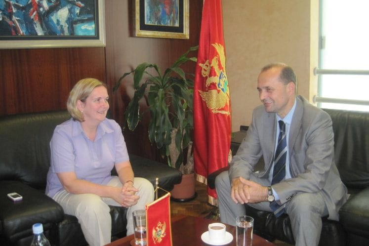 Ministar Numanović primio je u oproštajnu posjetu šeficu kancelarije UNICEF-a u Crnoj Gori Nolu Skiner