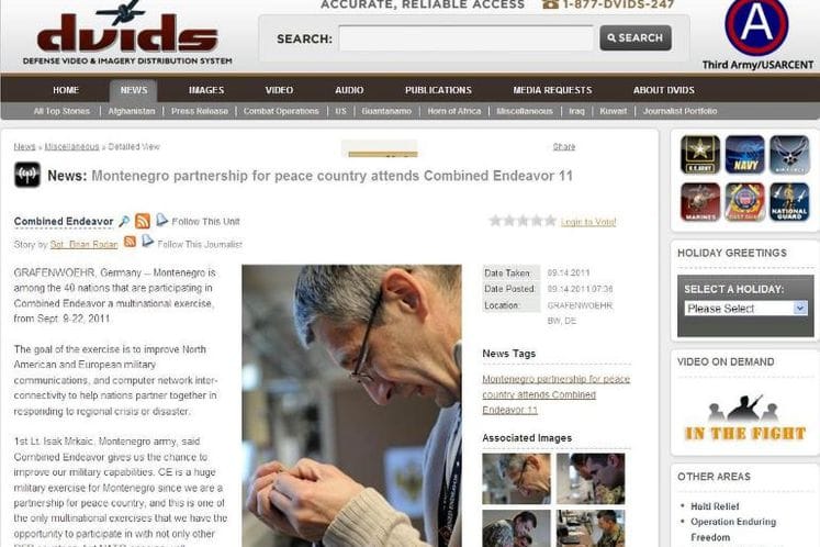 Učešće delegacije Vojske Crne Gore na vježbi Combined Endeavor 2011