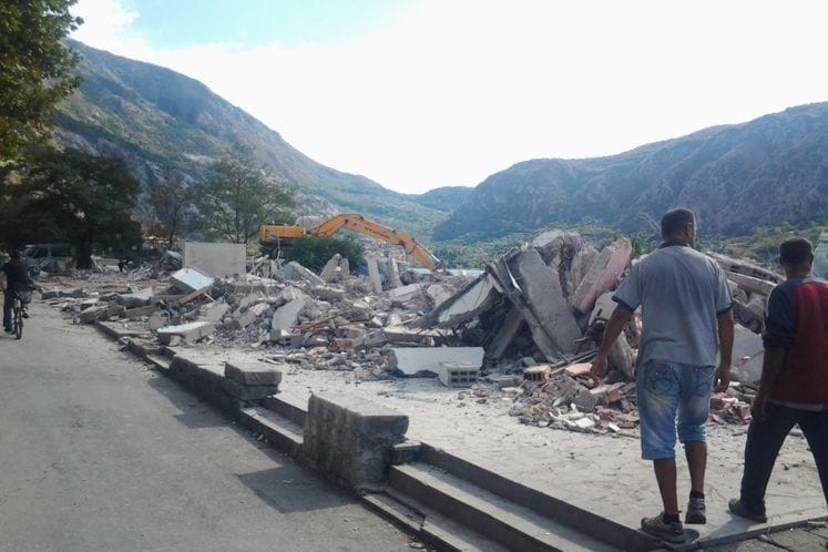 Saopštenje: Uklonjeni objekati u opštini Kotor