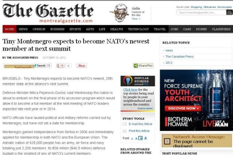 Crna Gora očekuje članstvo u NATO na sljedećem Samitu