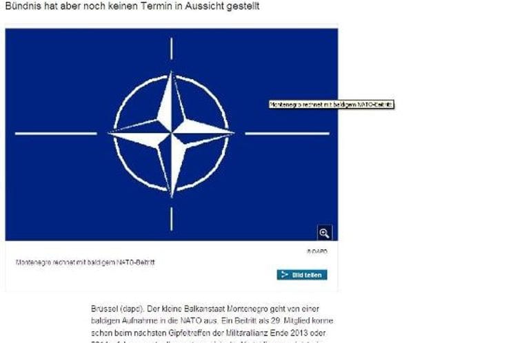 Montenegro account with close admission to NATO