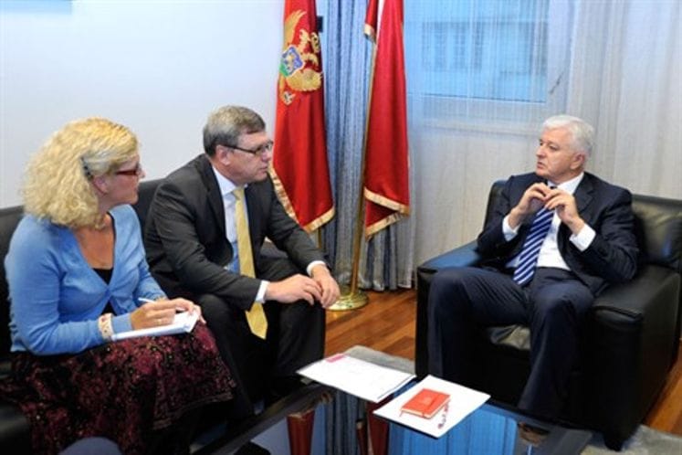 Potpredsjednik Vlade i ministar pravde Duško Marković razgovarao sa Frankom Prisom, zamjenikom direktora za evropske poslove i međunarodnu saradnju Fondacije Konrad Adenauer