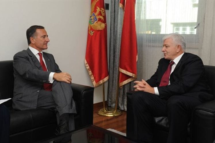 Potpredsjednik Vlade i ministar pravde Duško Marković razgovarao sa Frankom Fratinijem, bivšim ministrom vanjskih poslova Republike Italije