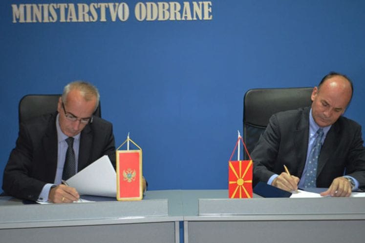 Potpisan Aneks Protokola o saradnji između ministarstava odbrane Crne Gore i R. Makedonije