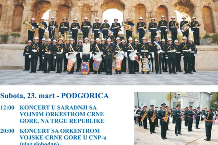 Koncert crnogorskog i grčkog vojnog orkestra