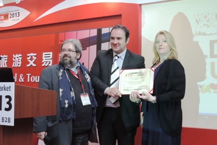 Saopštenje: Nagrada za najbolji marketing dodjeljena Nacionalnoj turističkoj organizaciji Crne Gore i Turističkoj organizaciji Srbije na sajmu turizma “COTTM 2013” u Pekingu