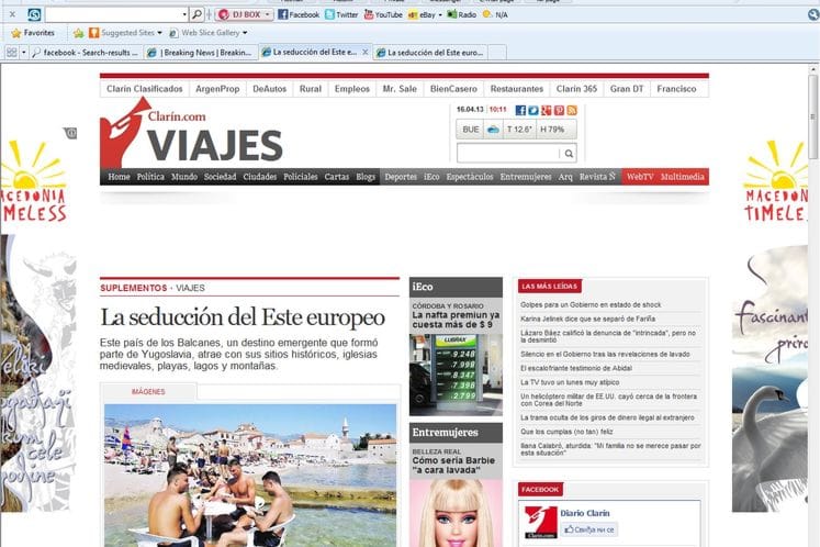 Saopštenje: Argentinske dnevne novine “Clarin“ objavile reportažu o Crnoj Gori