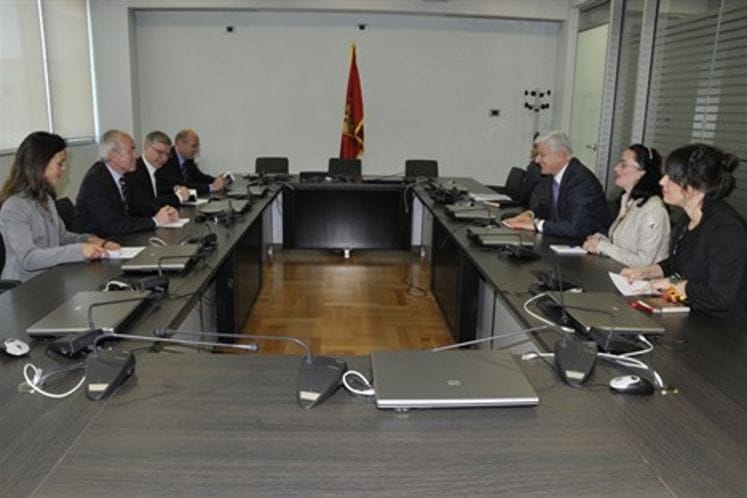 Susret potpredsjednika Vlade i ministra pravde Duška Markovića sa Dirkom Langeom, šefom Jedinice za Crnu Goru i Hrvatsku u Generalnom direktoratu za proširenje