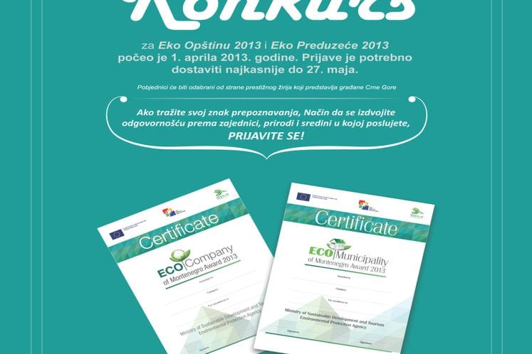 Saopštenje: Konkurs za izbor Eko opštine i Eko preduzeća