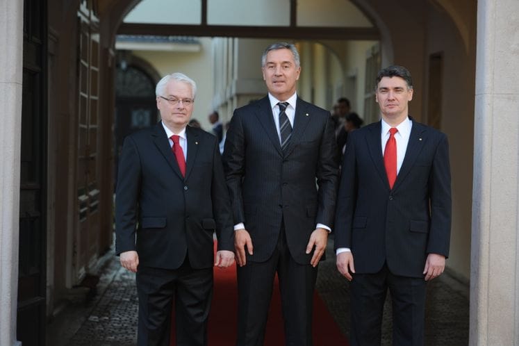 Dolazak delegacije Crne Gore na svečani prijem u Banskim dvorima povodom proslave prijema Hrvatske u Evropsku uniju