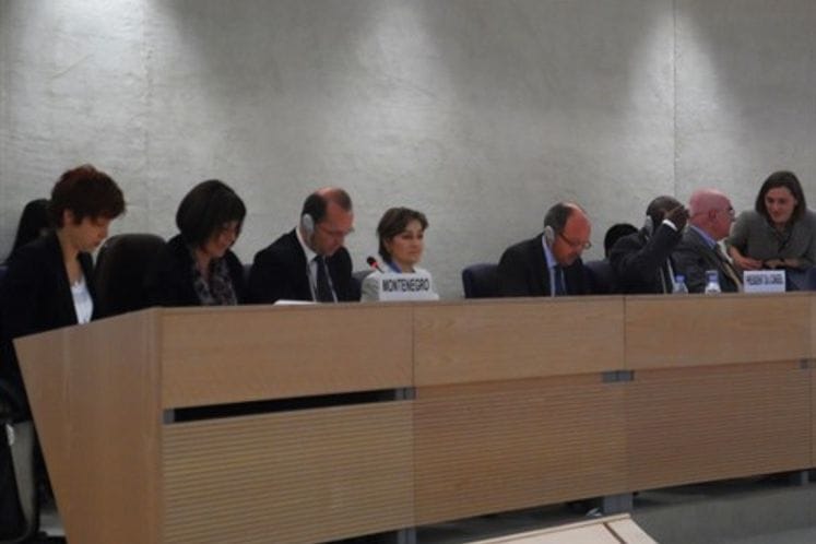 Učešće delegacije CG na sjednici Savjeta za ljudska prava povodom usvajanja konačnog Izvještaja o stanju ljudskih prava u CG