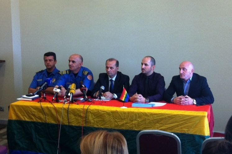 Ministar za ljudska i manjinska prava dr Suad Numanović na konferenciji za štampu povodom organizacije šetnje LGBT osoba, 22.07.2013.