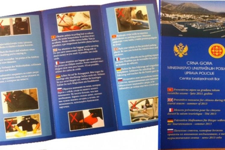 U sklopu projekta “Rad policije u zajednici”, u Baru realizovana podjela edukativnih flajera