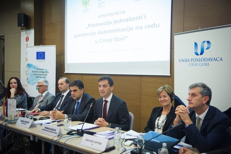 U Podgorici održana konferencija „Promocija jednakosti i prevencija diskriminacije na radu u Crnoj Gori”