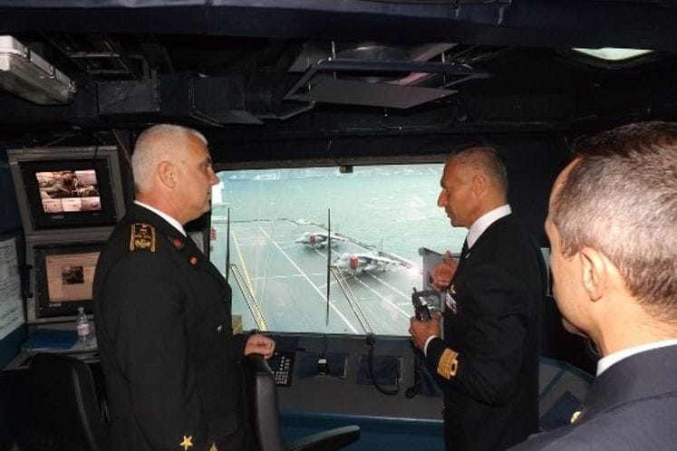 Načelnik Generalštaba VCG admiral Dragan Samardžić posjetio brod „Cavour“