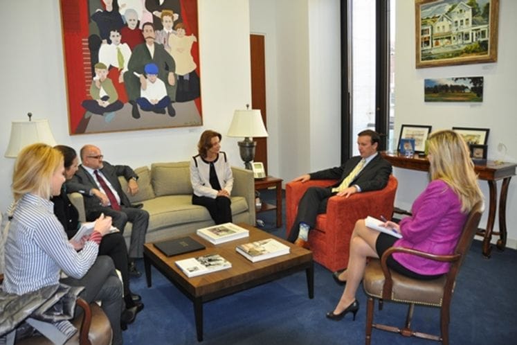 Meeting of the Minister of Defence Professor Milica Pejanović-Đurišić with the U.S. Senator Christofer Murphy