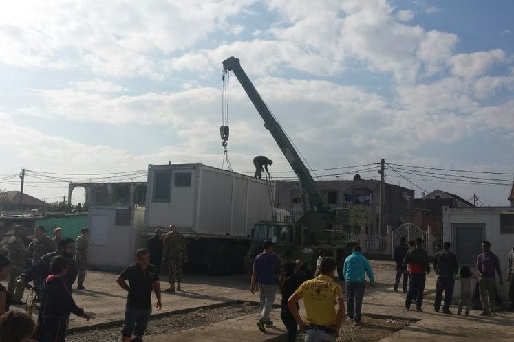 Postavljeni kontejneri na Kampu Konik