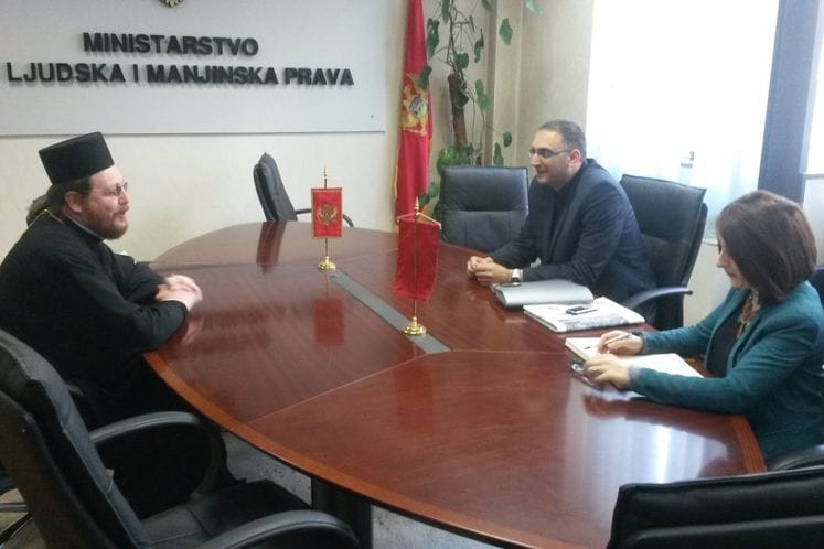 Sastanak pomoćnika ministra Jovovića sa protosinđelom Nikiforom Milovićem