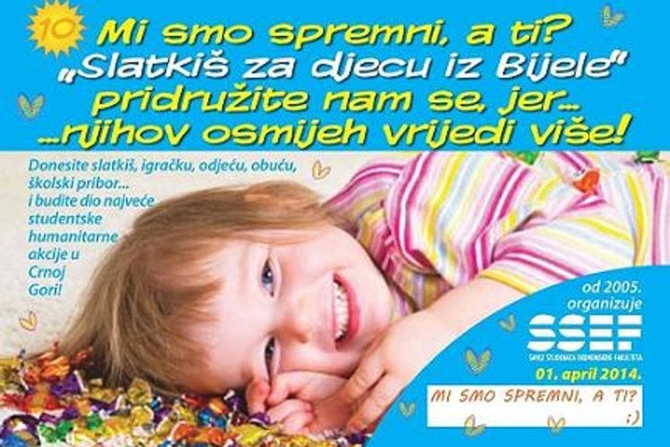 NAJAVA: Humanitarna akcija "Slatkiš za djecu iz Bijele"