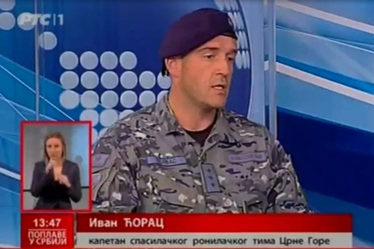 Pripadnik Mornarice VCG kapetan Ivan Ćorac gost u Dnevniku RTS