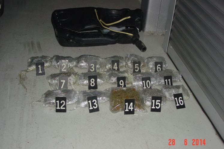 Policijski službenici na GP Dobrakovo otkrili i zaplijenili oko 8,5 kg skanka