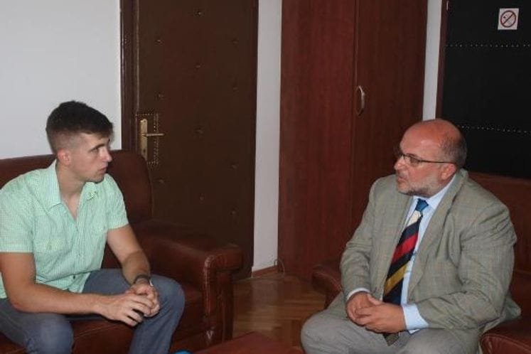 Državni sekretar Bojan Šarkić primio kadeta koji se upućuje na obrazovanje u R. Italiju