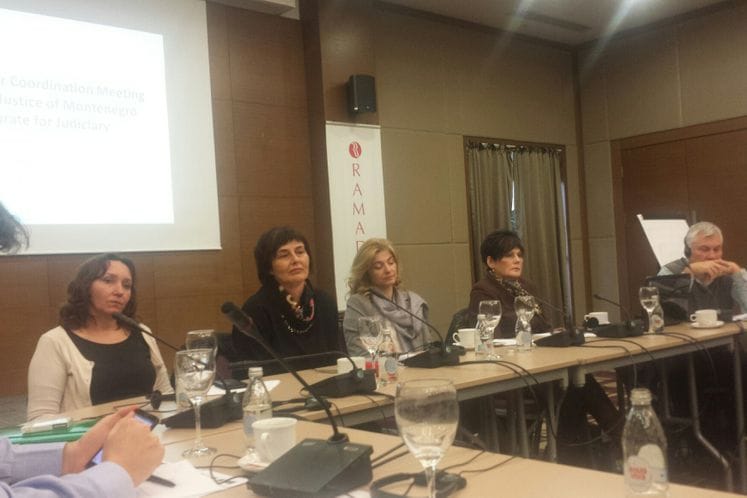 Dvanaesti koordinacioni sastanak za sektor pravosuđa, održan je u organizaciji Ministarstva pravde, 19. januara 2015. godine, sa početkom u 10h, u hotelu Ramada u Podgorici