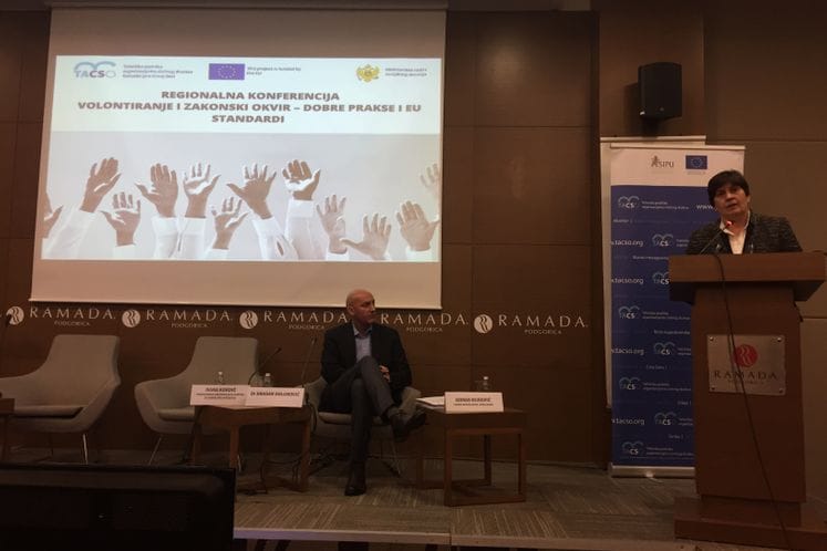 SAOPŠTENJE: Ministarka Kovačević govorila na Konferenciji „Volontiranje i zakonski okvir – dobre prakse i EU standardi“